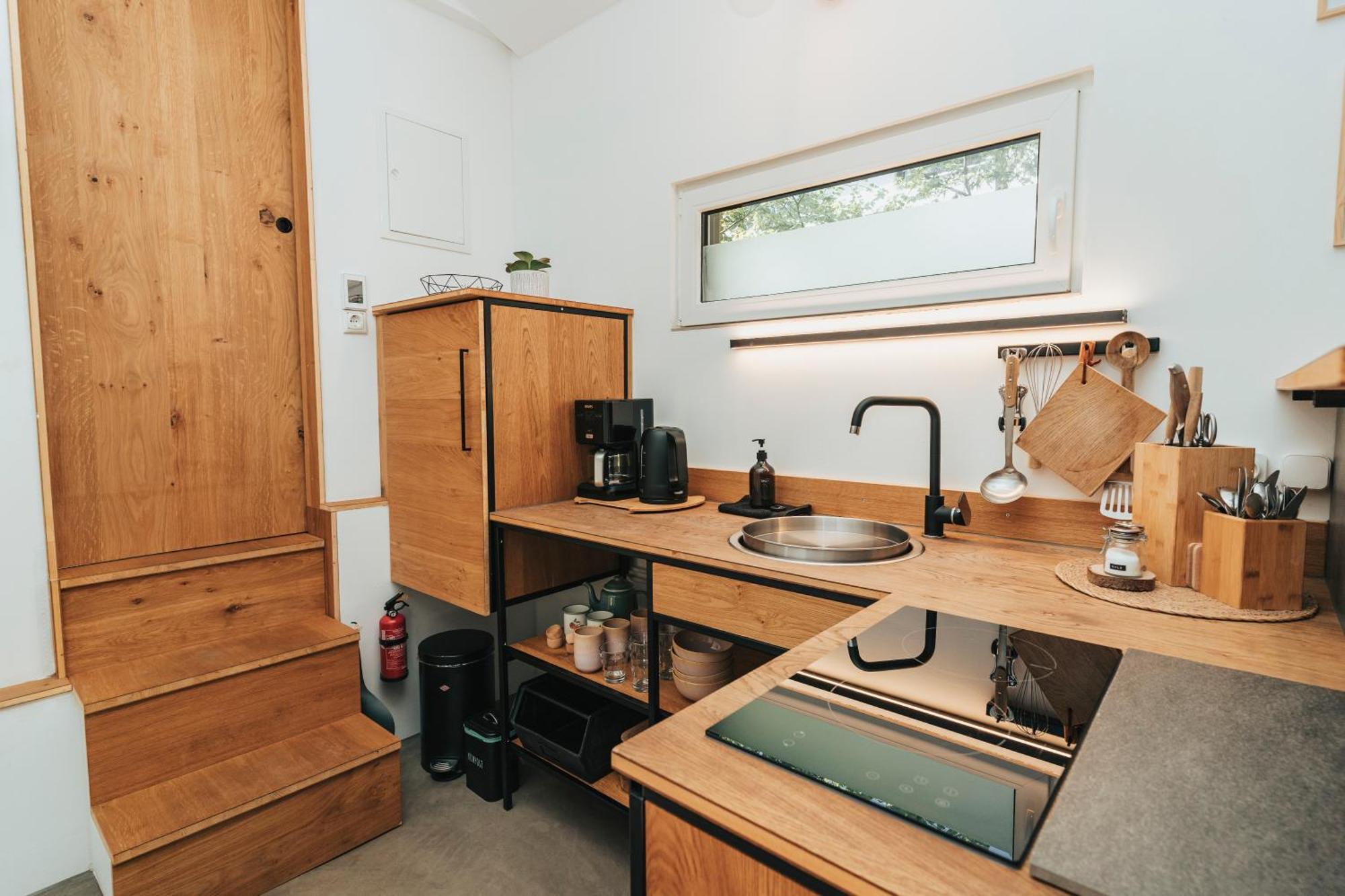 Modernes Tinyhouse Trailer Cabins Am Waldrand - Mit Seezugang Eging Exterior photo